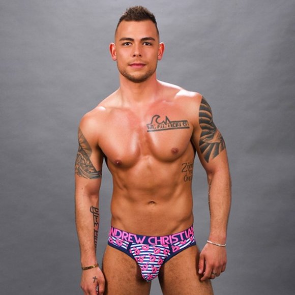 Andrew Christian Flamingo Pool Locker Room Jock L